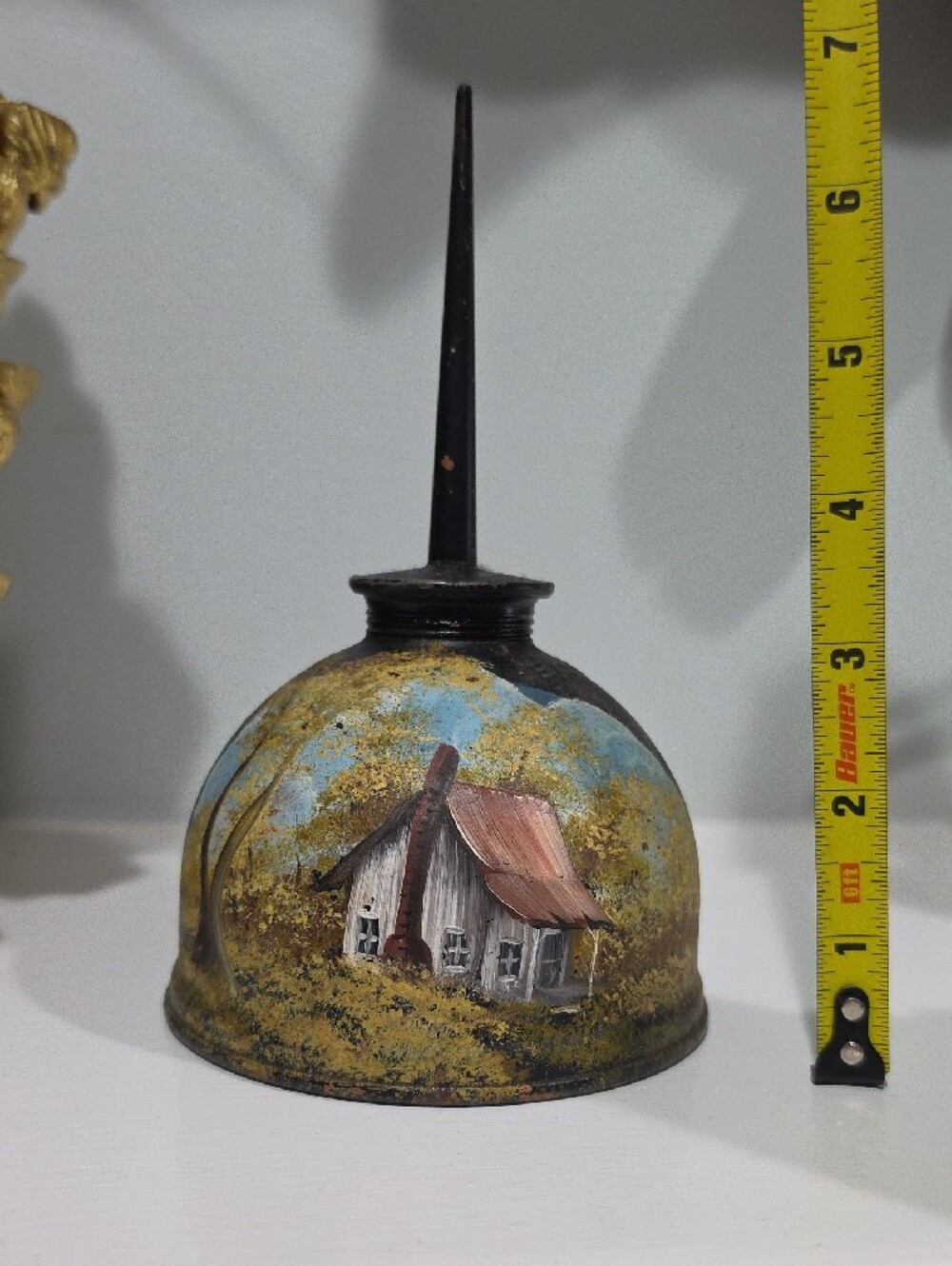 Hand-Painted Rustic Oil Can - Picture 5 of 6